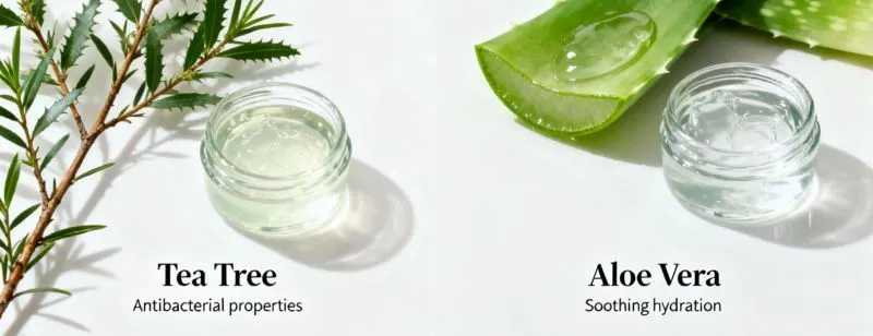tea tree oil atau aloe vera